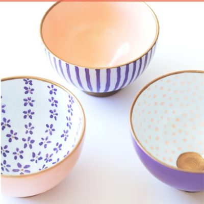 diy japanese printed bowls