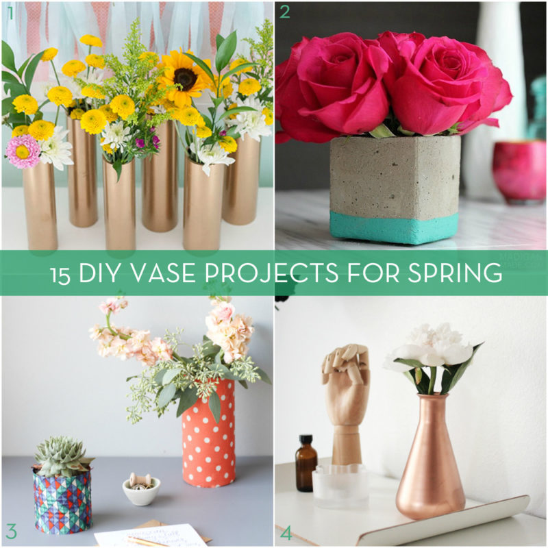 Roundup: 15 DIY Vases for Spring Flowers - Curbly