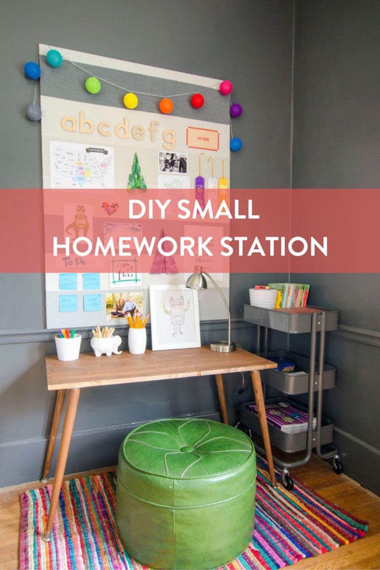 Make It: DIY Small Homework Station - Curbly