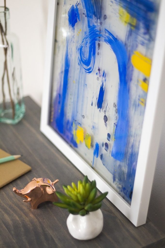 Glass Wall Art DIY | It's Abstract, and It's Less Than $20!