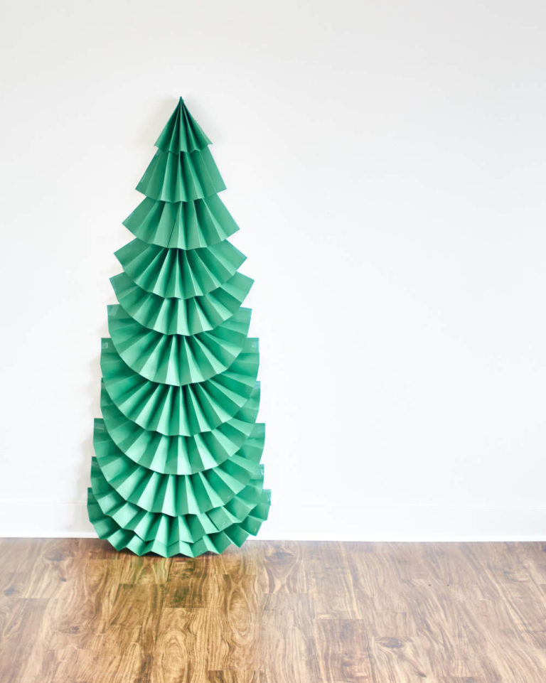 Make It! DIY Life-Sized Folded Paper Christmas Tree - Curbly
