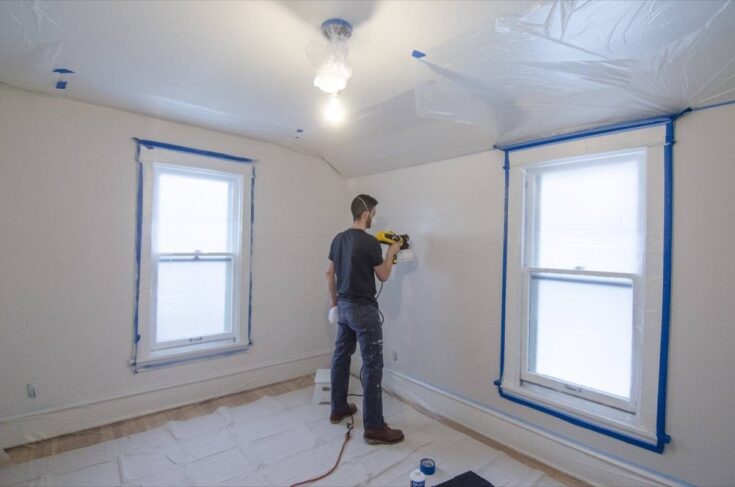 Painting Walls with a Paint Sprayer