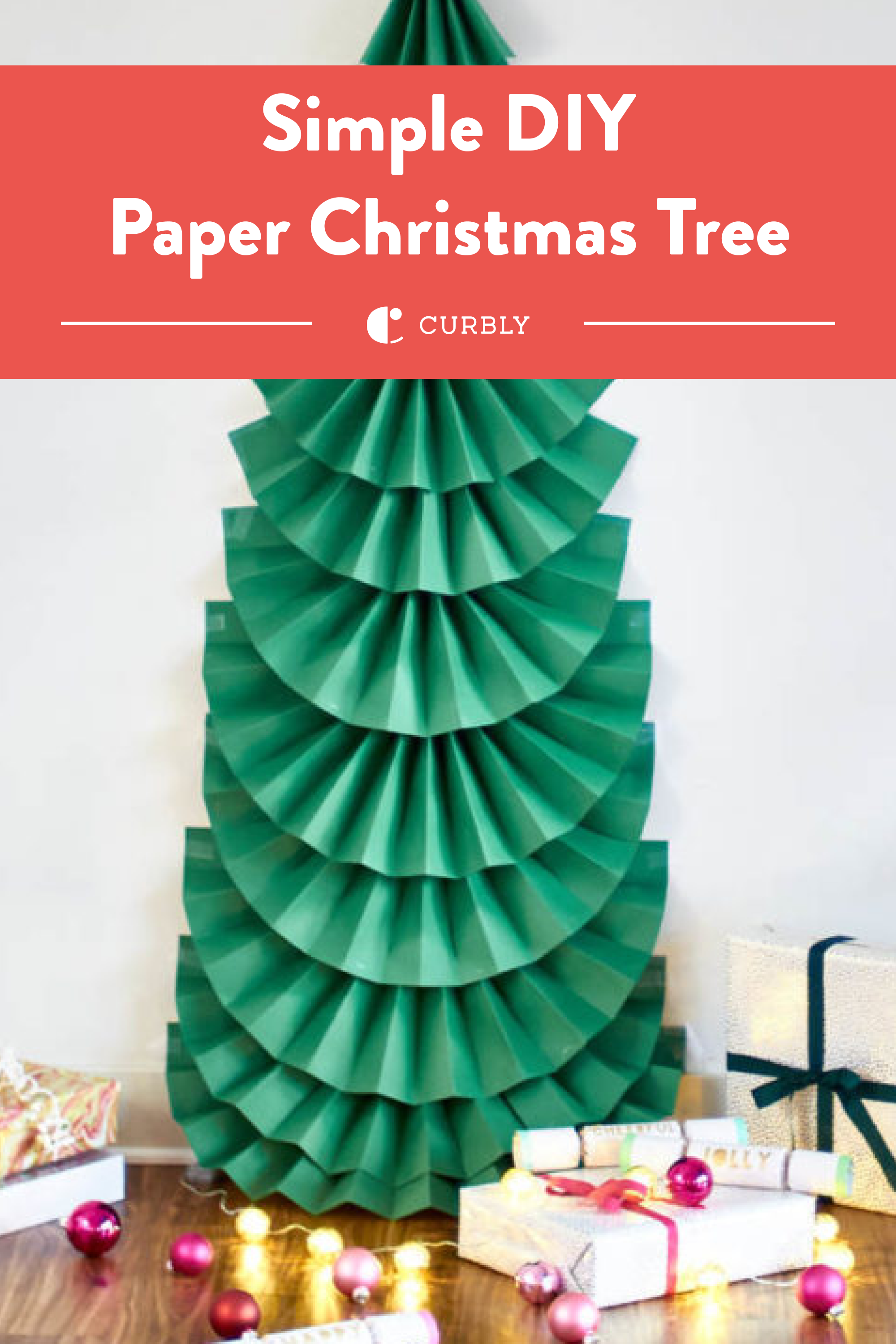 Make It! DIY Life-Sized Folded Paper Christmas Tree - Curbly