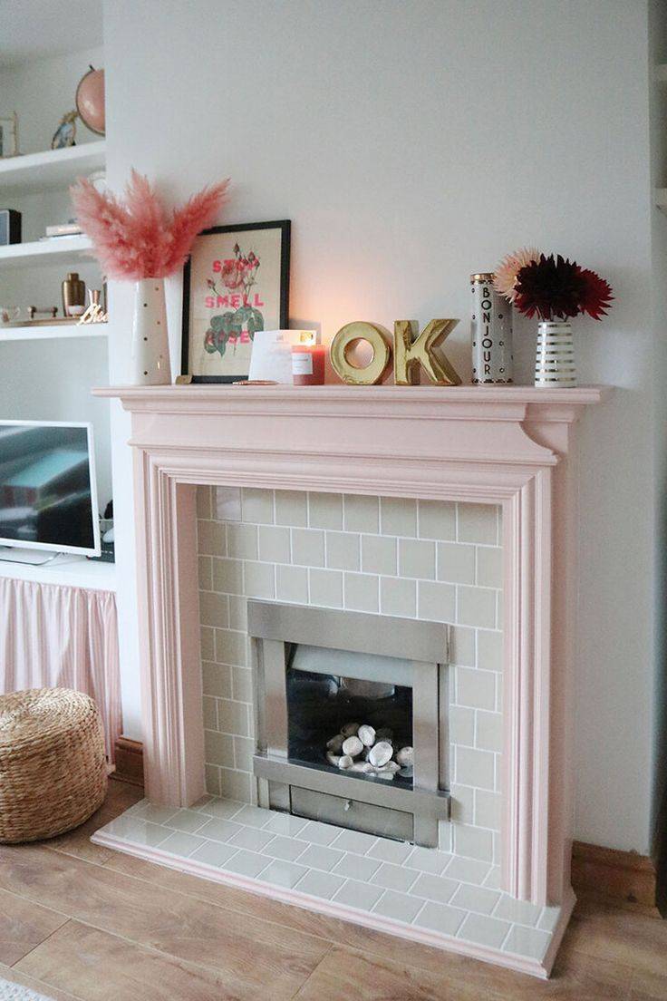 Beautiful Painted Fireplace Ideas For Your Next DIY Curbly   Ad  A DIY Fireplace In A Rented Home With BQ — Charlotte Jacklin 